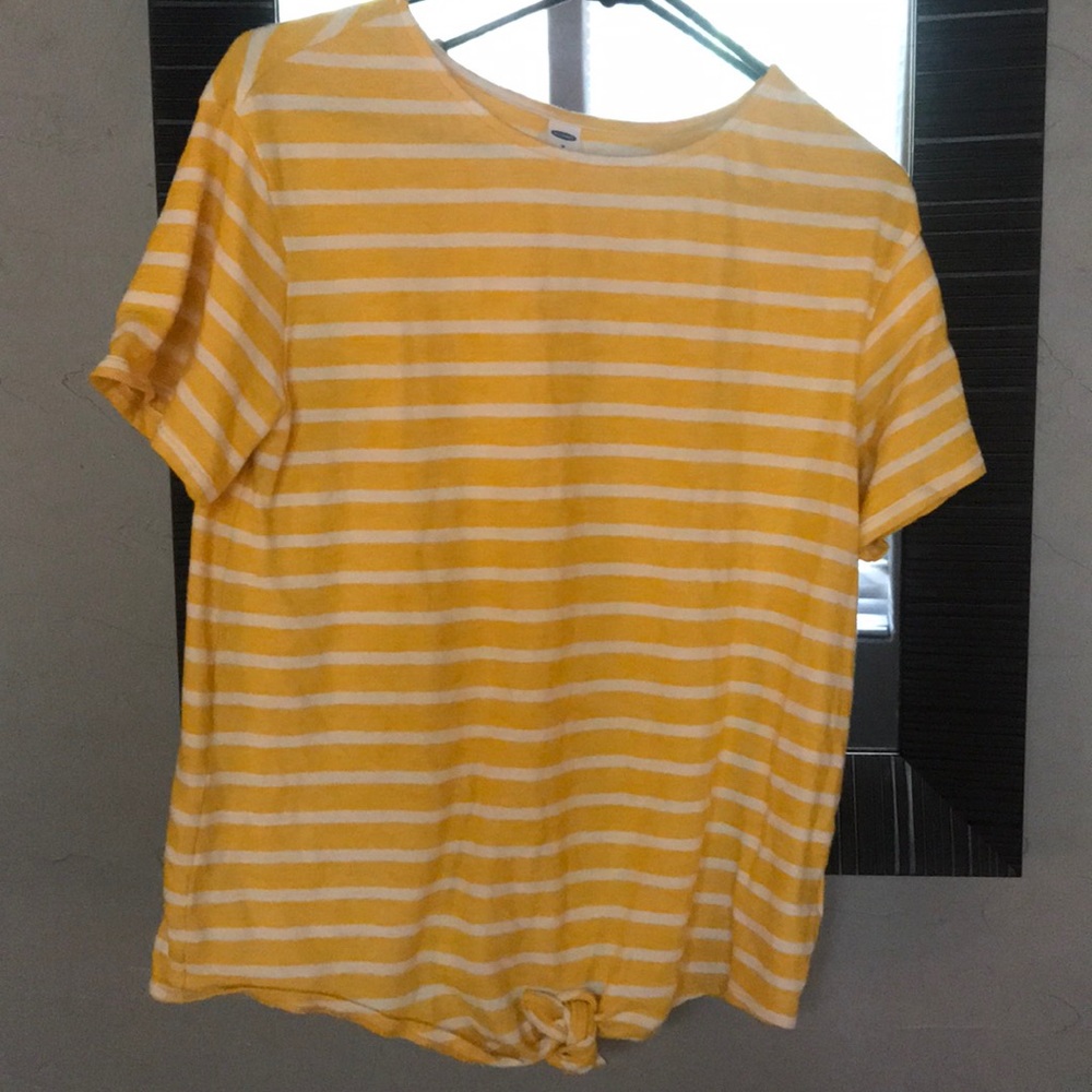 Yellow striped Tie T-Shirt